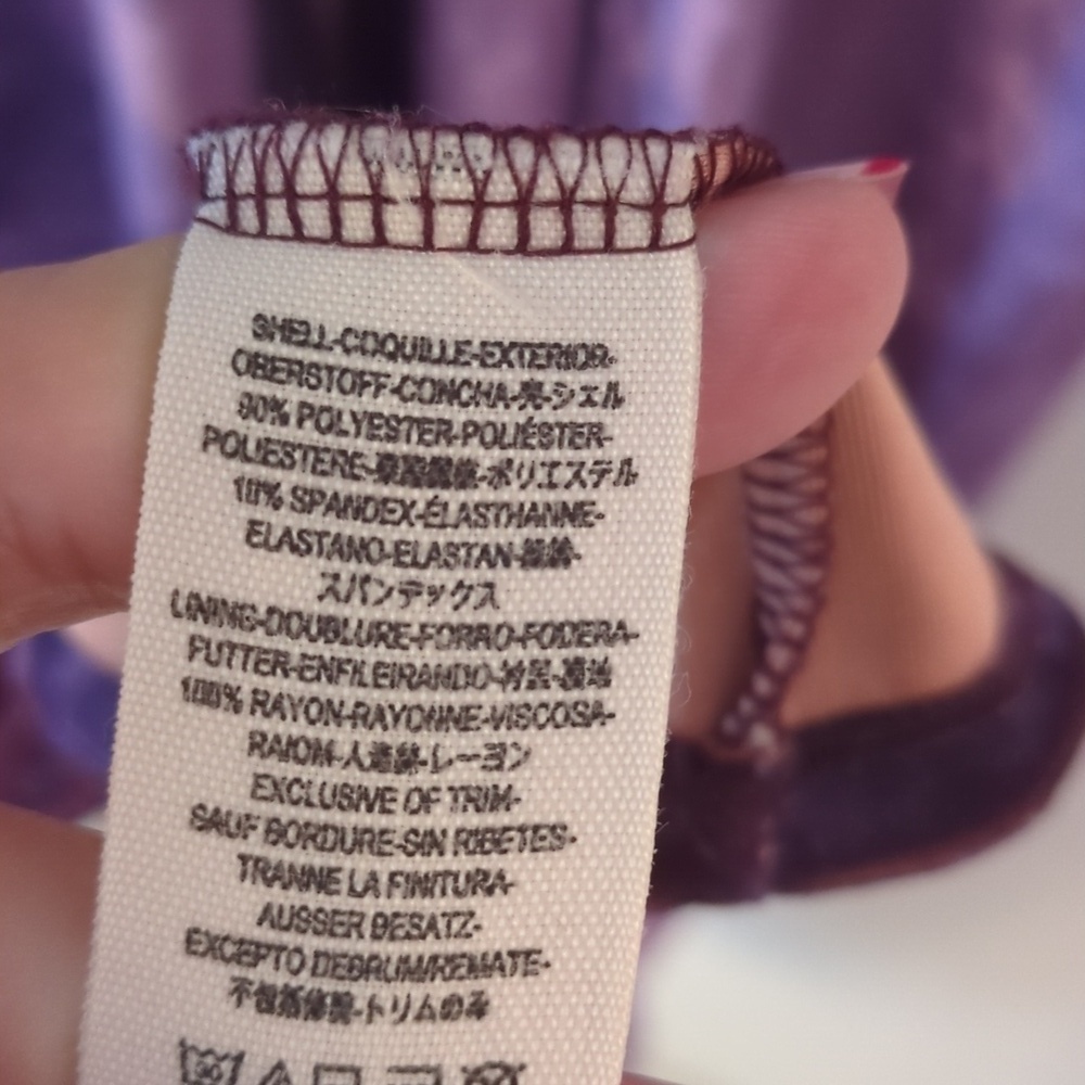 Free people purple velvet maxi dress neck embroidered boho style - Picture 11 of 11